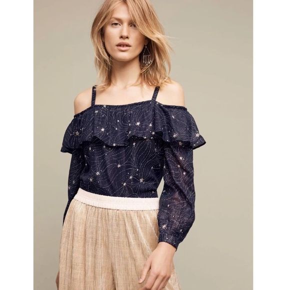 Floreat Starlit Off-the-Shoulder Blouse NWT M - Picture 3 of 8